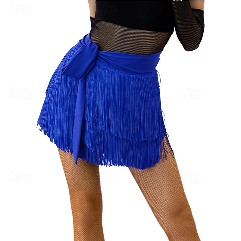 fustă de dans cu franjuri pentru fete adolescente fuste mini înfășurate în creion latin pentru club de noapte festival carnaval 2025 - $32.99 –P8