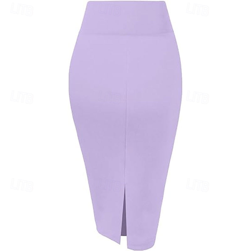 Retro / vintage 1950-luku rockabilly Pitkä Pituus Lyijykynähame Yhtenäinen väri Naisten Naamiaiset Kausaliteetti Arki-asut Teekutsut Aikuisten Hame 2025 - $21.99 –P14