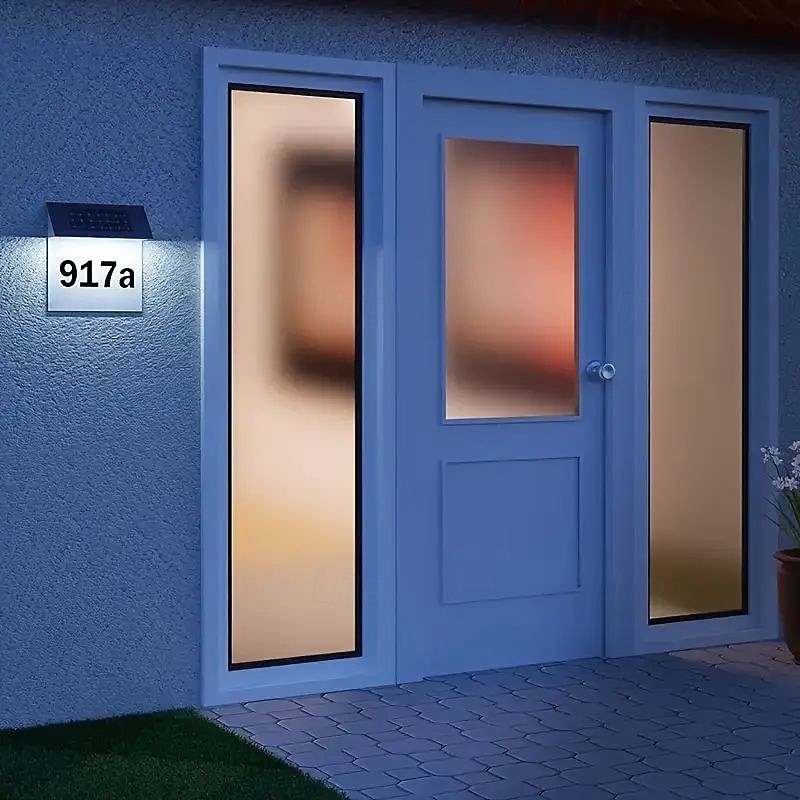 Luz solar de acero inoxidable para señal de dirección – luz de pared exterior led para el hogar, el jardín, la calle y el patio | luz solar de noche impermeable 1 pieza 2025 - $16.99 –P6