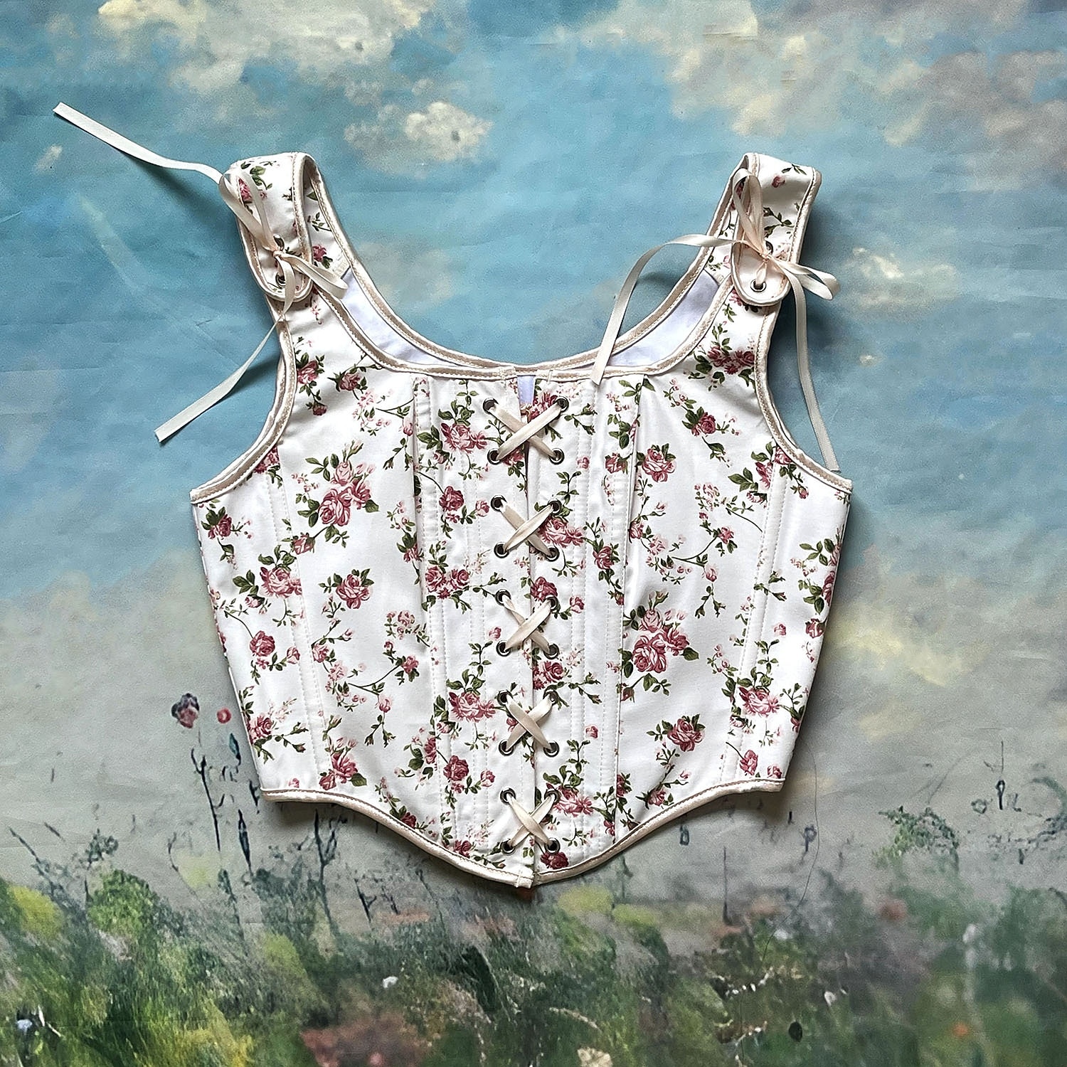 Retró Középkori Reneszánsz Fűző Prsluk Bustier Fűzős Virágos Jacquardszövet Jelmez Női Fantasy királyi Mindszentek napja Farsang Parti Alkalmi / Napi LARP Felnőttek Fűző 2025 - $32.99 –P13