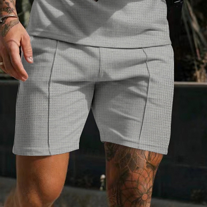 Herren Waffel Sportliche Shorts Sweatshorts Kurze Hose Shorts Kurze Hosen Sommer-Shorts Tasche Kordelzug Elastische Taille Glatt Komfort Atmungsaktiv Kurz Outdoor Sport Klassisch Brautkleider schlicht 2025 - $13.99 –P9