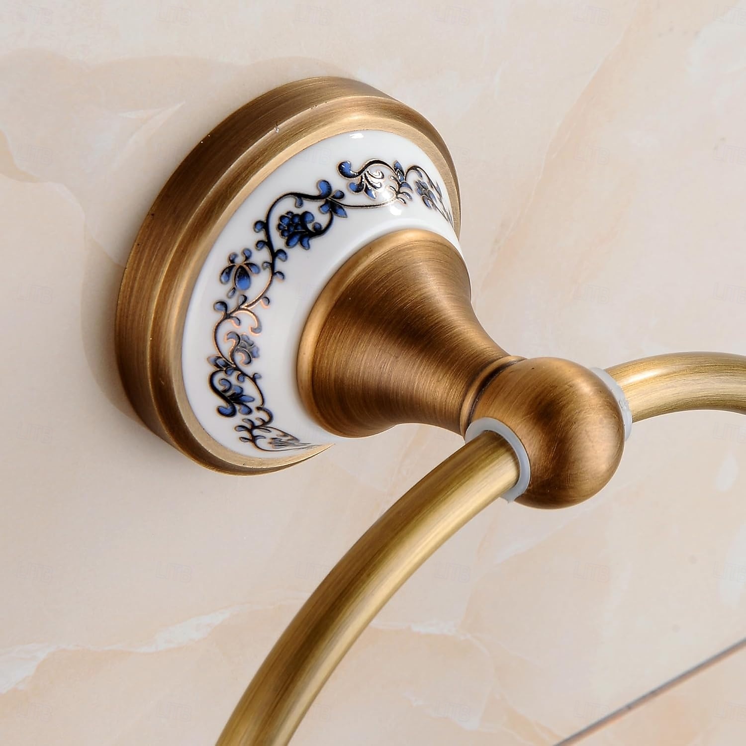 держатель для полотенец из матовой латуни, старинная вешалка из латуни, держатель для полотенец для рук, для ванной комнаты, кухонные принадлежности, настенный, дизайн из фарфора 2026 - $30.99 –P7