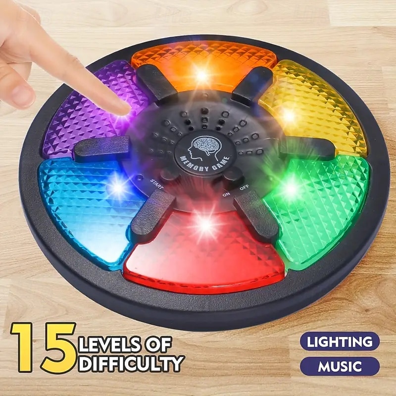 Interactive Memory Game Machine Game Board With Led Lights And Sound Effects Exercise Hand-brain Coordination-children's Educational Toy Halloween Christmas Gift 2025 - $18.99 –P4