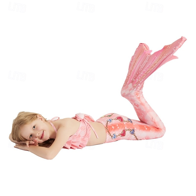 Enfants Fille Maillots de bain sirène Maillot de bain Vacances Plage Balance Vacances Tropique Maillots de bain 4 ans et + Eté Rose Claire Rose Claire de 2025 ? $34.99 –P15