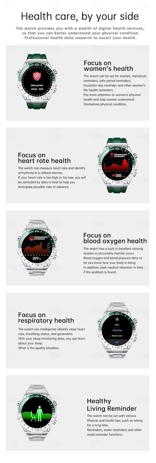 Reloj inteligente de 1 pulgada smartwatch reloj de fitness reloj para correr Bluetooth compatible con Android iOS hombre impermeable manos libres rastreador de pasos caja de reloj de 40mm IP 67 2025 - $67.99 –P11