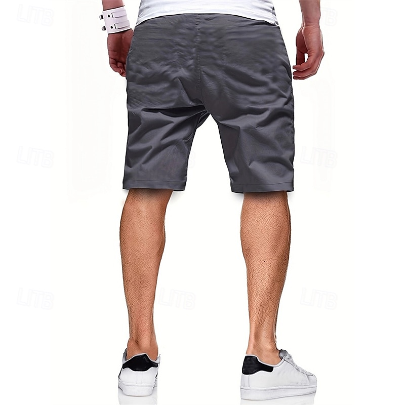 Per uomo Pantaloncini modello cargo Pantaloncini Pantaloncini estivi A cordoncino Vita elastica Multi tasca Liscio Comfort Indossabile Lunghezza del ginocchio Esterno Sport Giornaliero Di tendenza del 2025 a $13.99 –P12