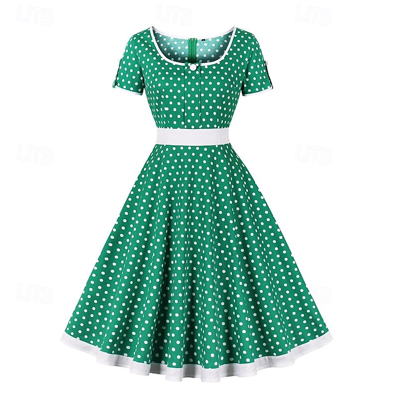 Retro Vintage 1950s Dress Swing Dress Polka Dot Women's Carnival Masquerade Daily Wear Bachelorette Party Adults' Dress Homecoming Dresses 2025 - $34.99 –P13