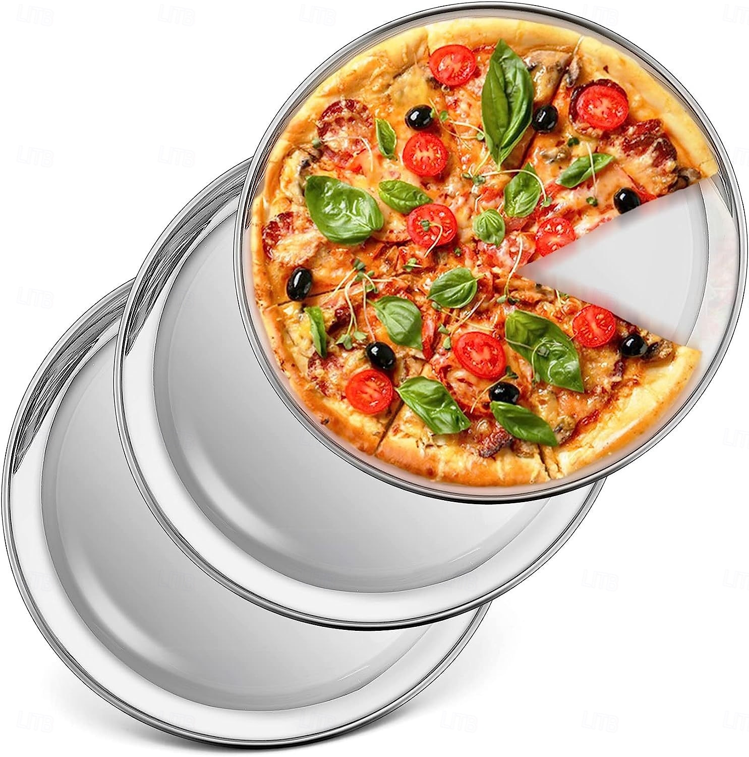 1pc/3pcs pratos de piquenique de aço inoxidável - 8 polegadas leves &empilhável para camping &uso externo de 2025 por $10.99 -P2