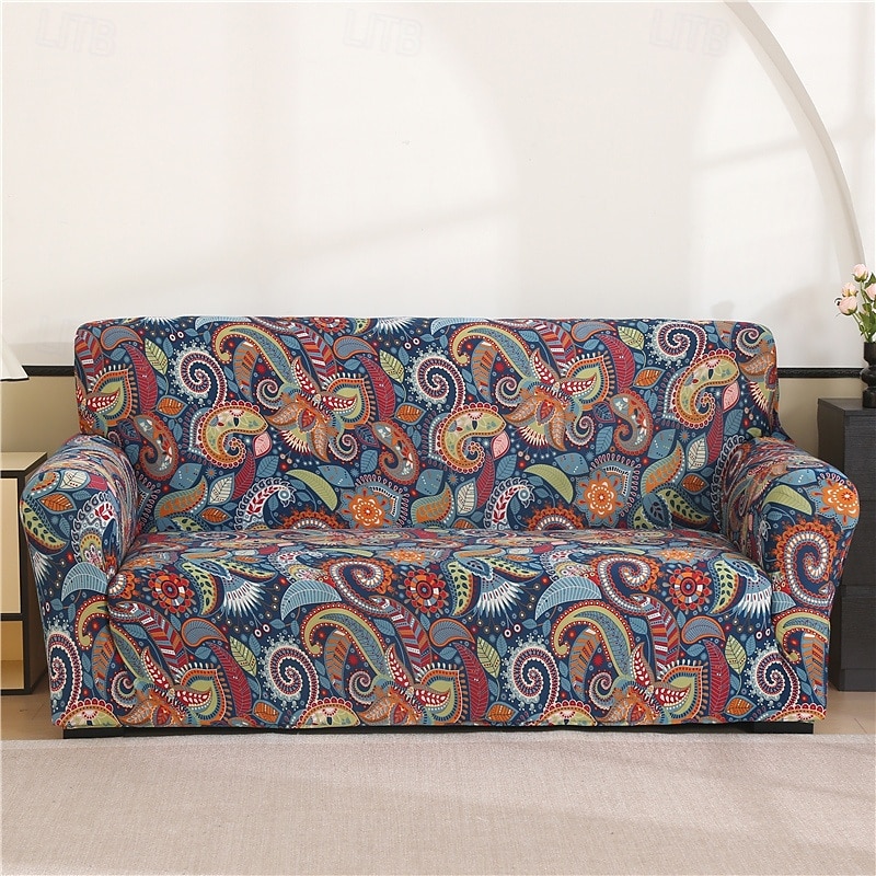 Bohemian Print Dustproof All-powerful Slipcovers Stretch Sofa Cover Super Soft Fabric Couch Cover with One Free Boster Case(Chair/Love Seat/3 Seats/4 Seats) 2025 - $31.99 –P10