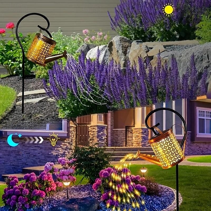 1 stuk 2 W LED-lampen op zonne-energie Padverlichting en lantaarns Op Zonne-Energie Creatief Warm wit Meerkleurig 3.7 V 36 LED-kralen 2025 - $20.99 –P9