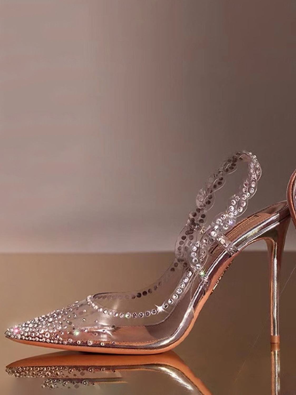 scarpe con tacco a spillo trasparenti da donna con cinturino posteriore e dettagli in strass – eleganti scarpe da sposa e da ballo del 2025 a $54.99 –P1