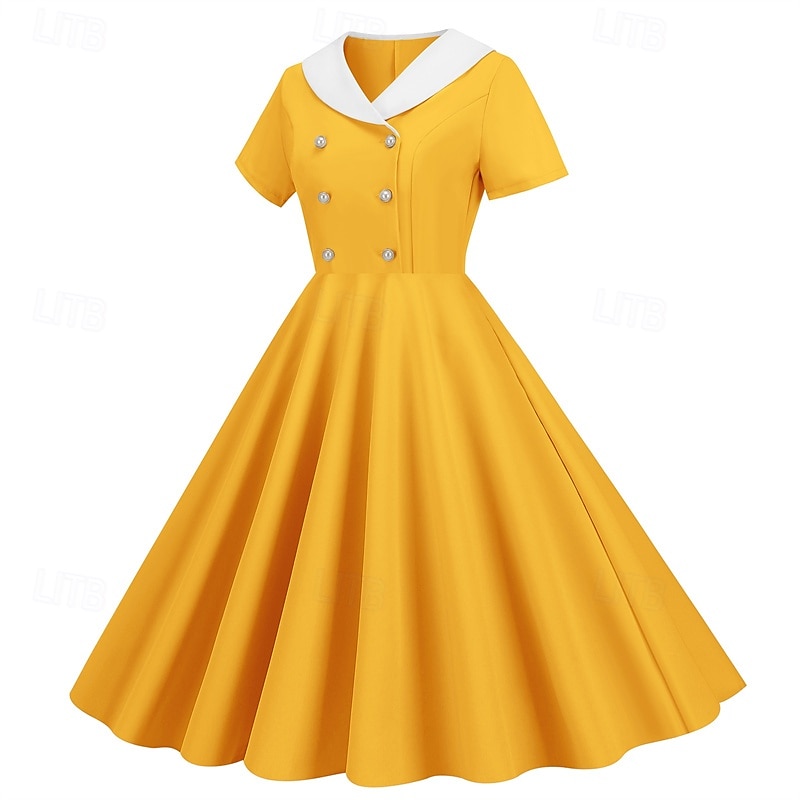 Retro Vintage 1950s Dress Swing Dress Women's Carnival Masquerade Daily Wear Bachelorette Party Adults' Dress Homecoming Dresses 2025 - $25.99 –P11