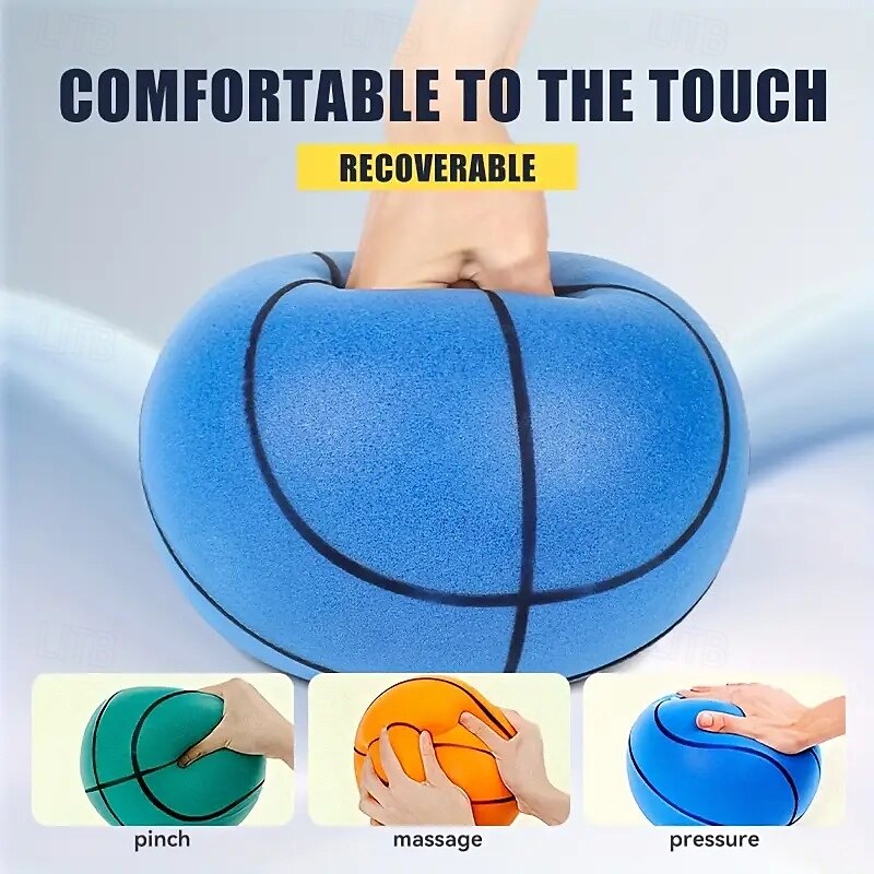 palla da gioco silenziosa ad alta elasticità, divertimento senza rumore, palla da gioco silenziosa per bambini - alta elasticità &basket in spugna solida! regalo di natale di halloween regalo di del 2025 a $38.99 –P12