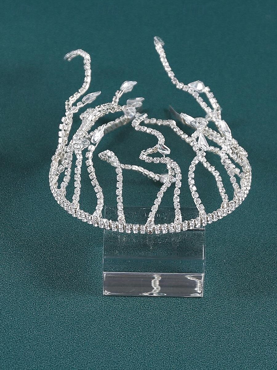 Hodeplagg Rhinestone bryllup Elegant Vintage med krystaller hodepynt hodeplagg 2025 - $26.99 –P5