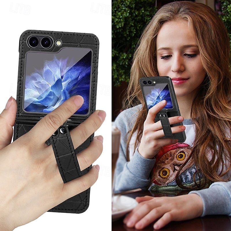 Etui na telefon do Samsung Galaxy Z Flip 6 Z Flip 5 Z Flip 4 Tylny pokrowiec Odporny na wstrząsy Retro PU skóra 2025 - $29.99 –P2