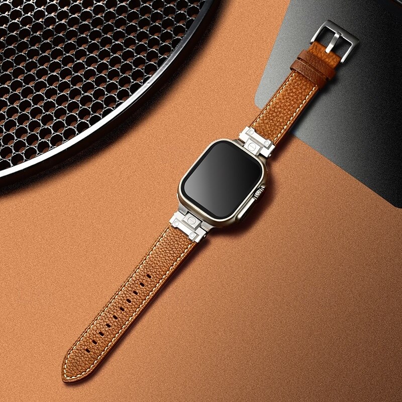 Solo Loop Compatible with Apple Watch band 38mm 40mm 41mm 42mm 44mm 45mm 49mm Adjustable PU Leather Strap Replacement Wristband for iwatch Ultra 2 Series 9 8 7 SE 6 5 4 3 2 1 2025 - $29.99 –P5