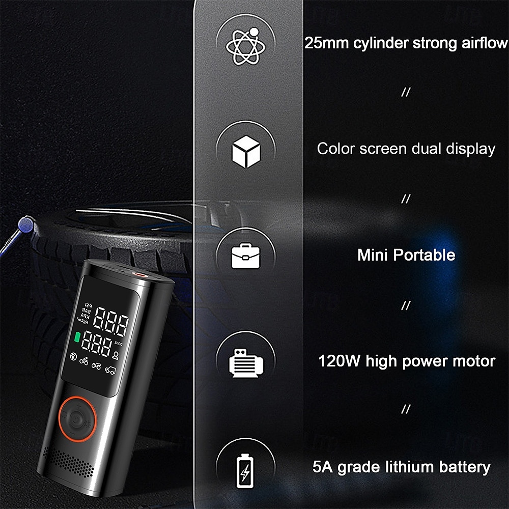 Tire Inflator Portable Air Compressor - tire inflator 25000mAh & 160PSI4X Fast portable air compressor with LCD Digital Tire 2025 - $96.99 –P1