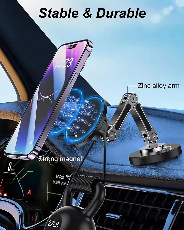 Magnetic Car Phone Holder Stand Dashborad Alloy Foldable Magnet Car Mount Smartphone Mobile Bracket For iPhone Samsung Xiaomi 2025 - $33.99 –P2