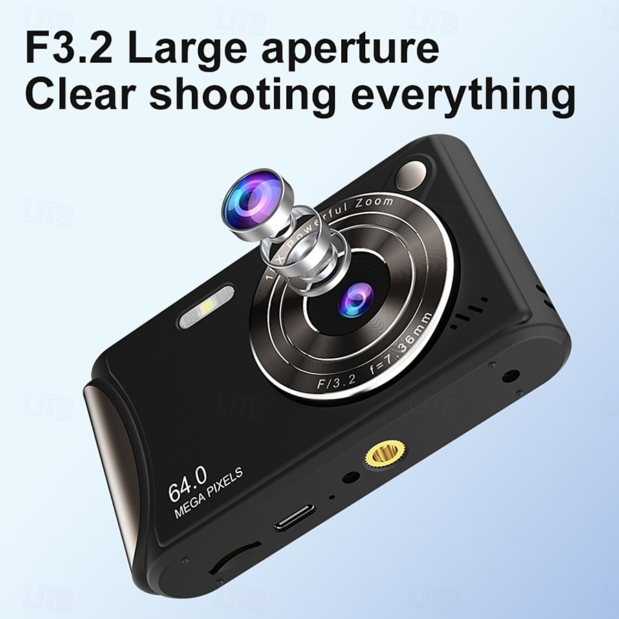 Auto Focus 64MP 4K Face Detection 2.4-inch 18X Zoom 650mah Rechargeable Battery Pocket Cinema Digital Compact Video Cameras 2025 - $76.99 –P17