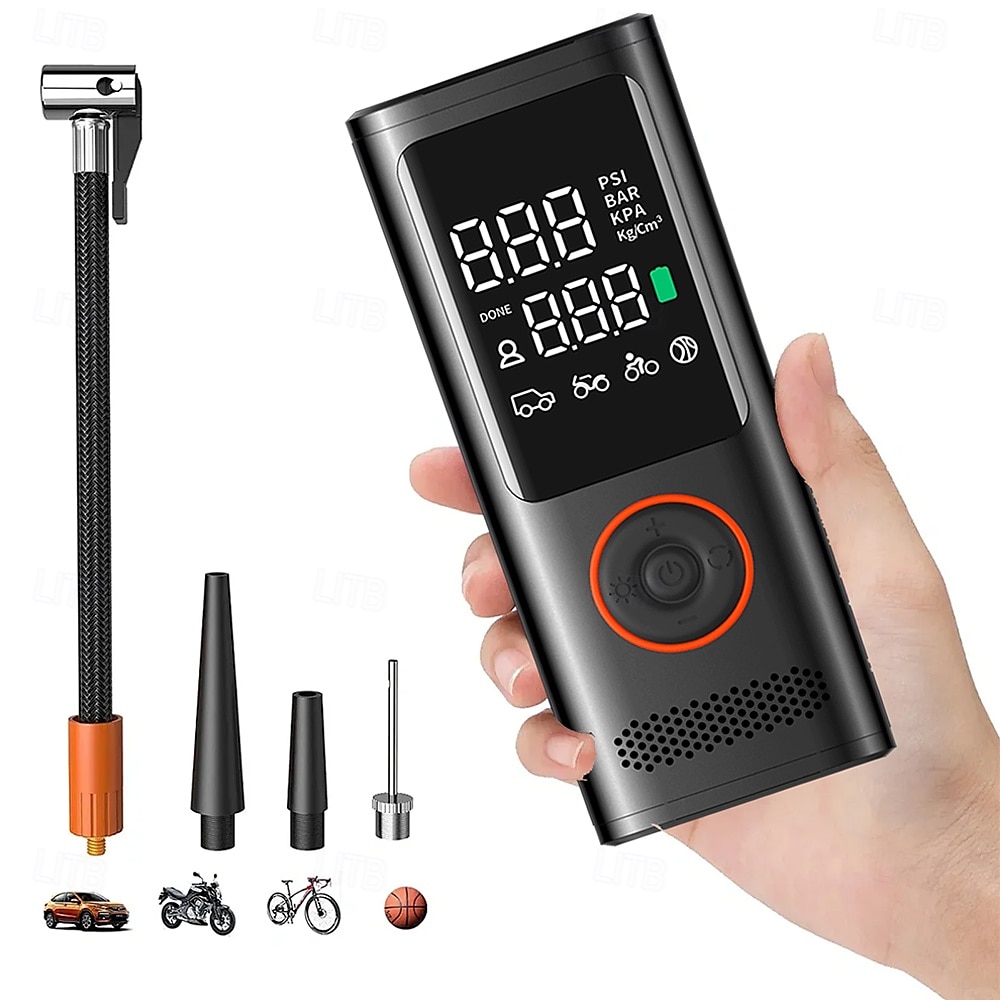 dekkpumpe bærbar luftkompressor - dekkpumpe 25000mah  & 160psi4x rask bærbar luftkompressor med lcd digitalt dekk 2025 - $96.99 –P2