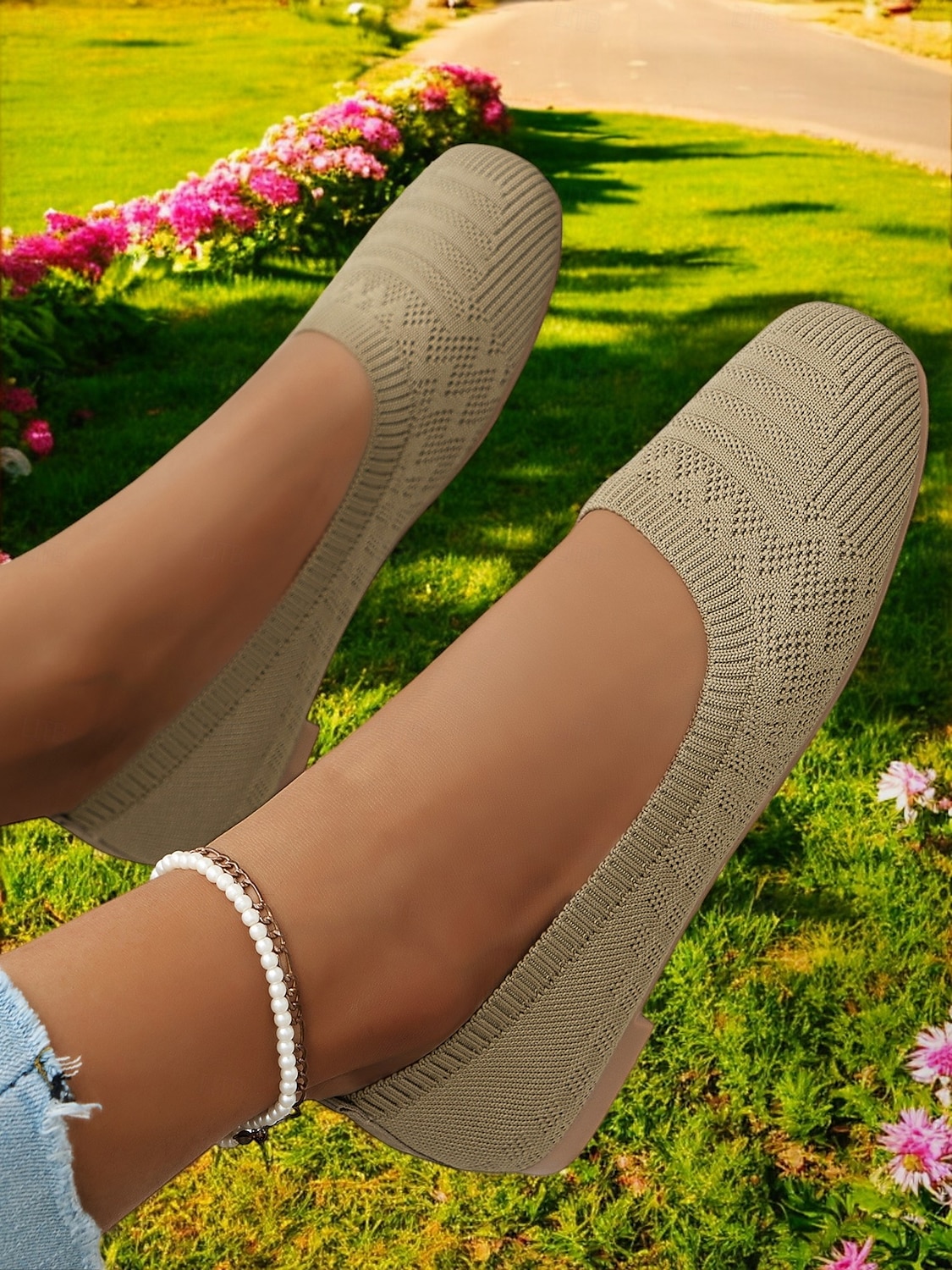 pantofi de damă din tricot albastru deschis – pantofi cu vârf pătrat, respirabili, cu branț căptușit, pentru ținute de lucru și casual 2026 - $19.99 –P5