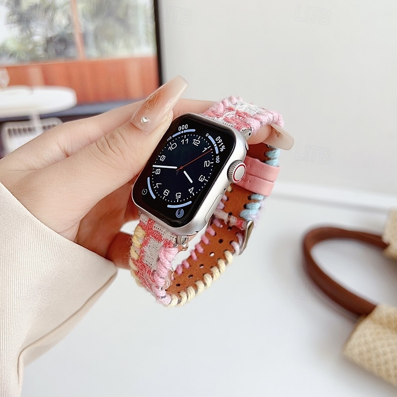 Loop Solo Compatível com Pulseira Apple Watch 38mm 40mm 41mm 42mm 44mm 45mm 49mm Ajustável Tecido pulseira de substituição para iwatch Ultra 2 Series 9 8 7 SE 6 5 4 3 2 1 de 2025 por $11.99 –P6