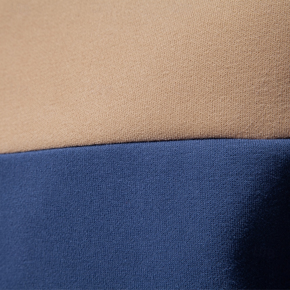 Herr Polo sweatshirt Gul Armégrön Rubinrött Blå Grön Kavajslag Färgblock Ledigt Dagligen Sport Ledigt Vår & Höst Kläder Pull Tröjor Långärmad 2025 - $25.99 –P39