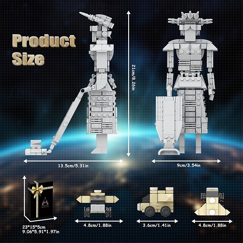 mega maid spaceballs kreativt byggesett for voksnebarn skrivebordsbyggesett leketøy jul bursdagsgave (362 stk) 2025 - $35.99 –P6