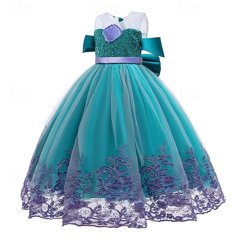 kinderkleidung Mädchen Kleid Farbblock Ärmellos Leistung Outdoor Gitter bezaubernd Kostüm Polyester Maxi Casual kleid A Linie Kleid Tüll-Kleid Sommer Frühling 4 Jahre + Blau Purpur 2025 - $30.99 –P10