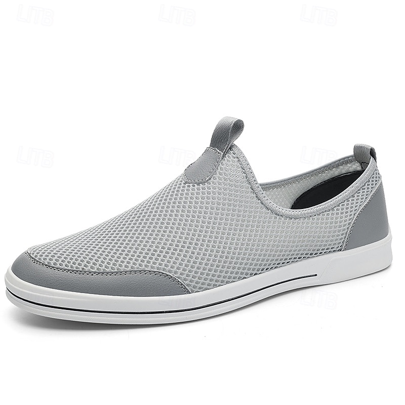 scarpe da ginnastica slip-on da uomo in mesh traspirante – scarpe da passeggio casual leggere con design arioso per l'estate, i viaggi e l'uso quotidiano del 2025 a $46.99 –P2