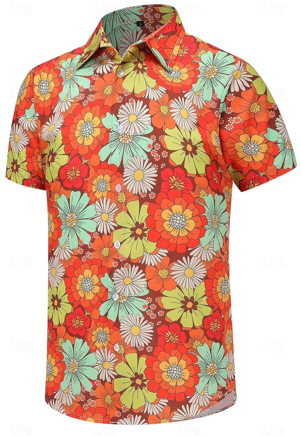 Retro 70. léta Tričko Aloha košile Hippie Květinový Sedmikráska Maškarní kostým Pánské Dovolená Párty Pride Parade Dospělé Tričko 2025 - $20.99 –P6