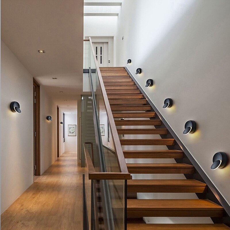 LED Wall Lamp 360 Degree Rotatable Round Crescent Wall Light Night Light Creative Modern Bedside Lamp for Living Room Bedroom Hallway Aisle Corridor 110-240V 5W 2025 - $49.99 –P2