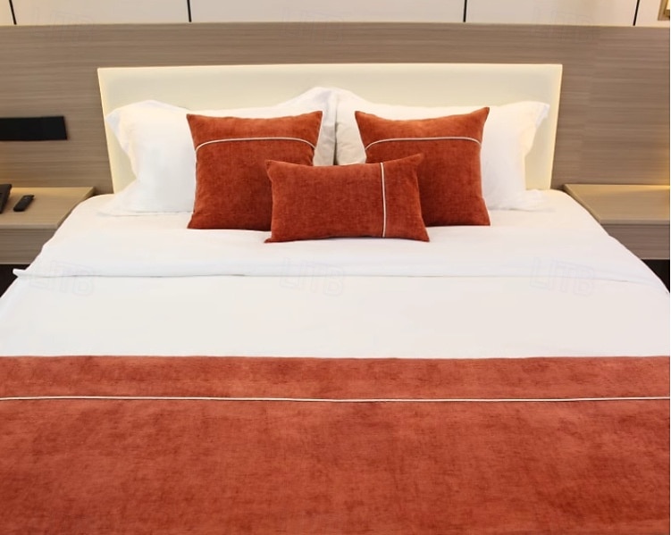 Bieżnik na łóżko aksamitny dekoracyjny bieżnik na łóżko do domu hotelu narzut ochrona nowoczesny jednolity bieżnik na końcu łóżka dekoracja pościeli w sypialni 2026 - $18.99 –P5