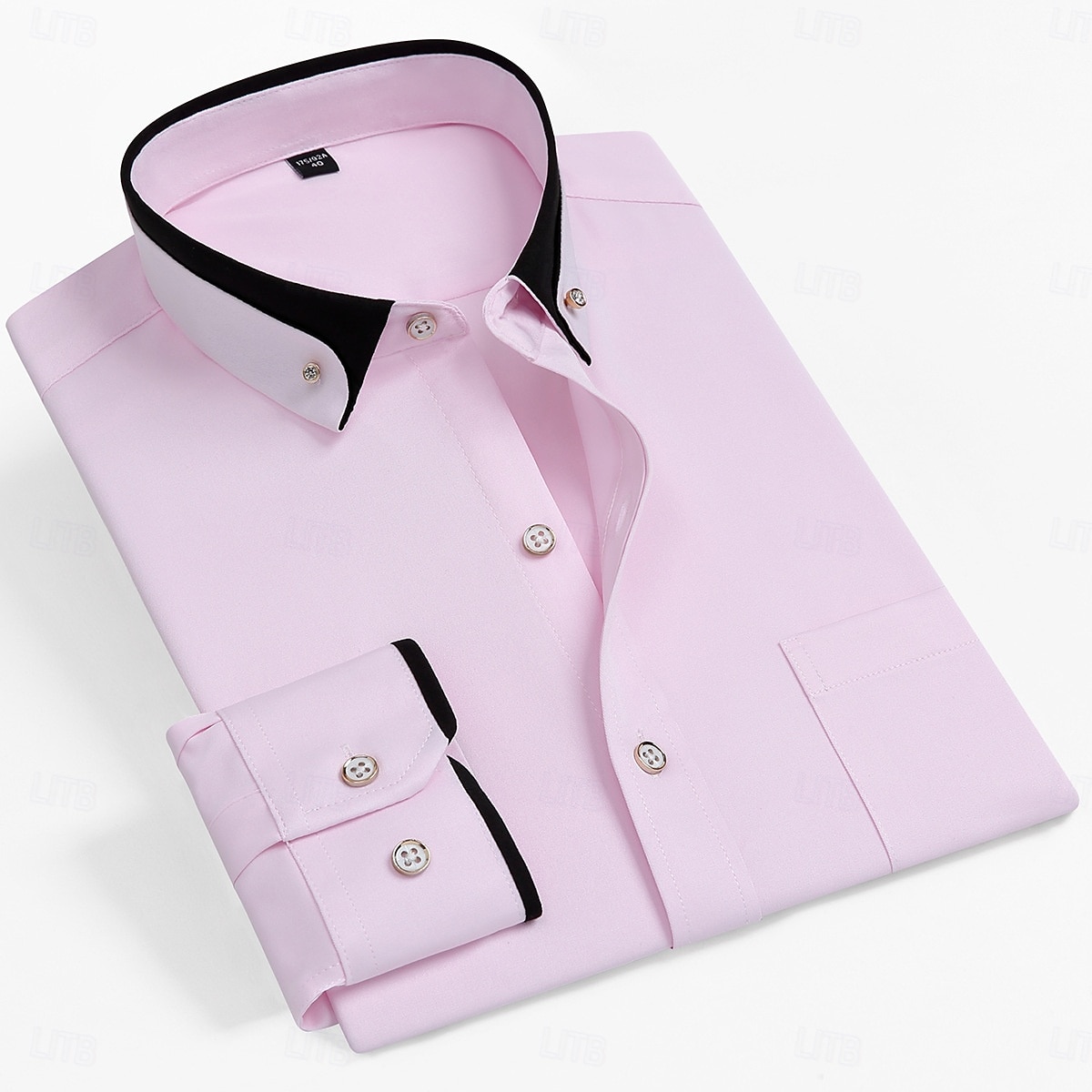 Per uomo Camicie Camicia abbottonata Resistente alle rughe Matrimonio Esterno Blu chiaro Nero Bianco Rosa Manica lunga Estate Primavera Abbigliamento del 2025 a $26.99 –P8