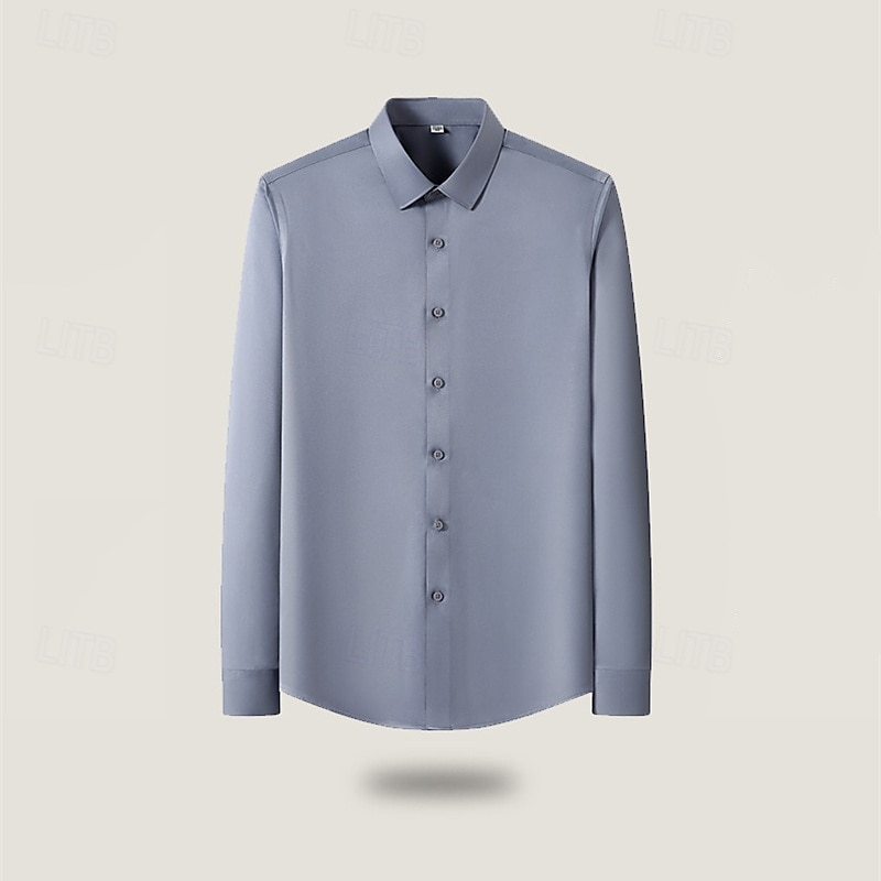 Homme Chemise Chemise boutonnée Couleur unie Mariage Soirée Noir Blanche Jaune Vert Claire manche longue Revers Printemps Automne Vêtement Tenue Poche de 2025 ? $29.99 –P11