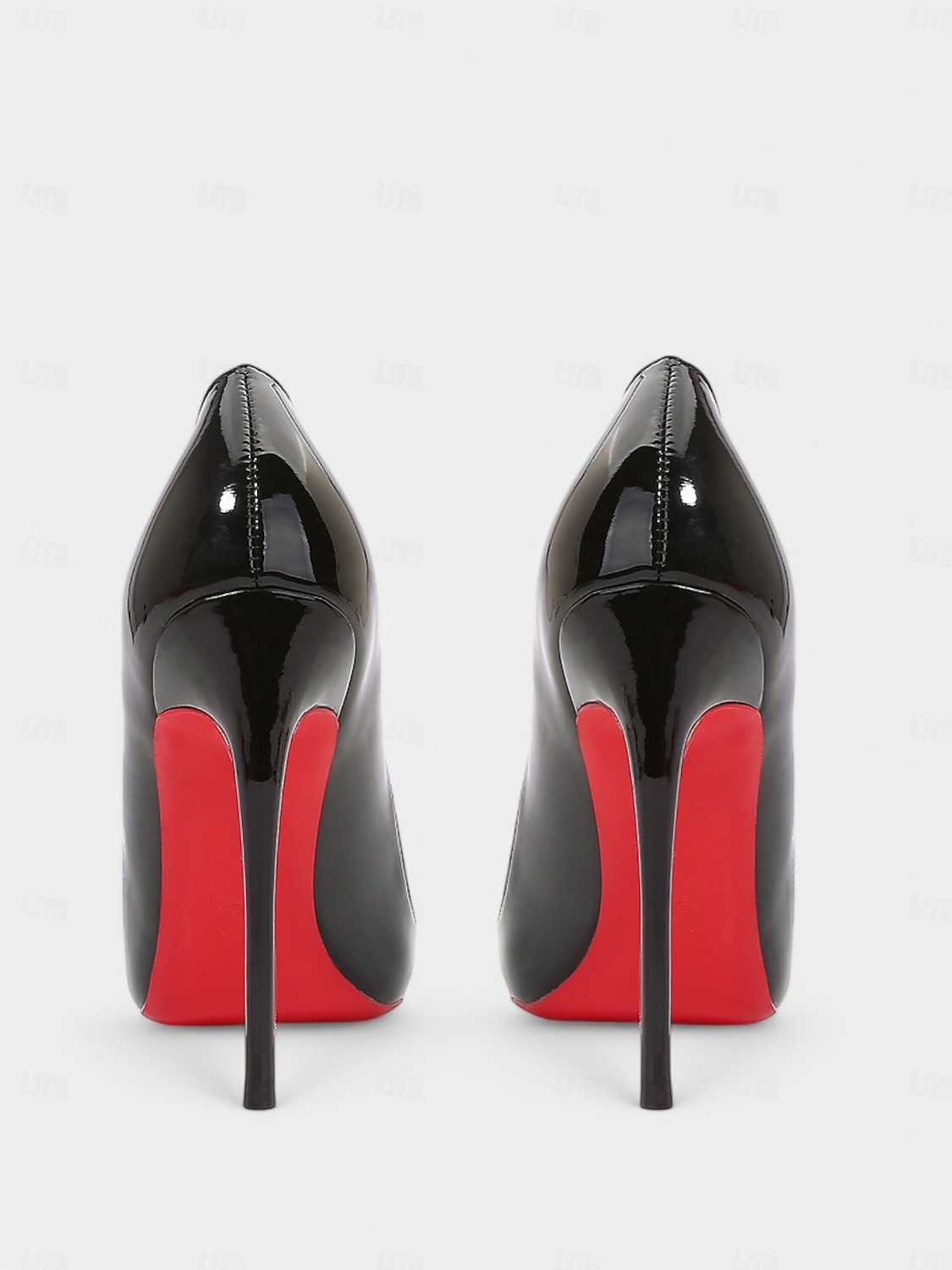 talons hauts en cuir verni noir avec semelles rouges – bout pointu, talons aiguilles pour femmes – parfaits pour les tenues de soirée et les occasions spéciales de 2025 ? $54.99 –P5