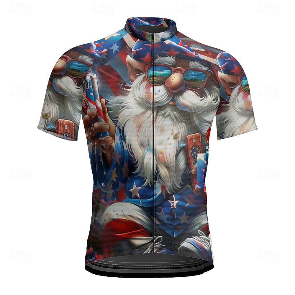 America's 250th Anniversary Independence Day Men's Cycling Jersey National Flag Short Sleeve Bike Tee Tshirt Jersey with 3 Rear Pockets Mountain Bike MTB Quick Dry Anatomic Design Wicking Breathable 2026 - $25.99 –P4