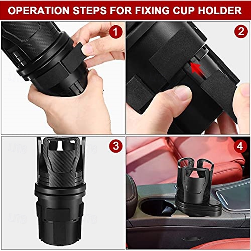2 in 1 multifunctionele autobekerhouder autobekerhouder expander adapter 360 graden draaibare auto dubbele bekerhouder verstelbare standaard expander voor ronde bekerhouder 2025 - $17.99 –P5