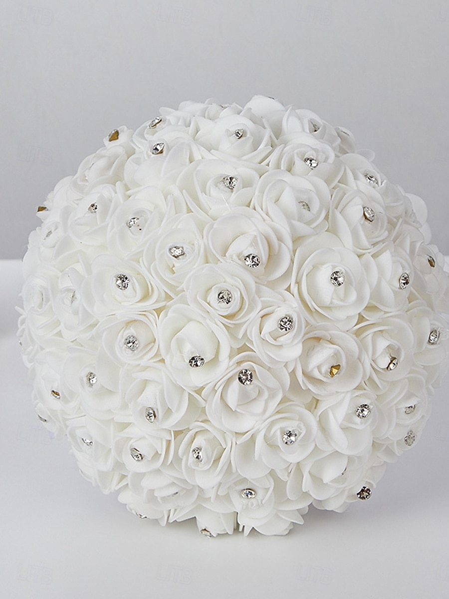 Flores en la muñeca para bodas Ramos Boda  Evento  Fiesta PVC (Policloruro de vinilo) Estilo de flor 2025 - $95.99 –P4