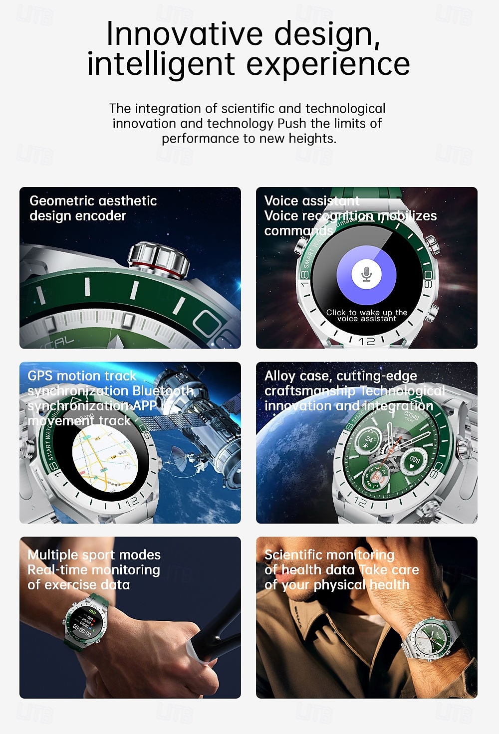 Reloj inteligente de 1 pulgada smartwatch reloj de fitness reloj para correr Bluetooth compatible con Android iOS hombre impermeable manos libres rastreador de pasos caja de reloj de 40mm IP 67 2025 - $67.99 –P2
