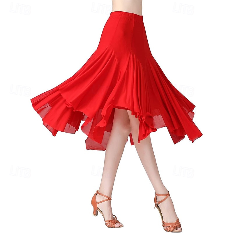 gonna da ballo da sala da donna lunga swing valzer latino salsa danza del ventre flamenco costume del 2025 a $47.99 –P6