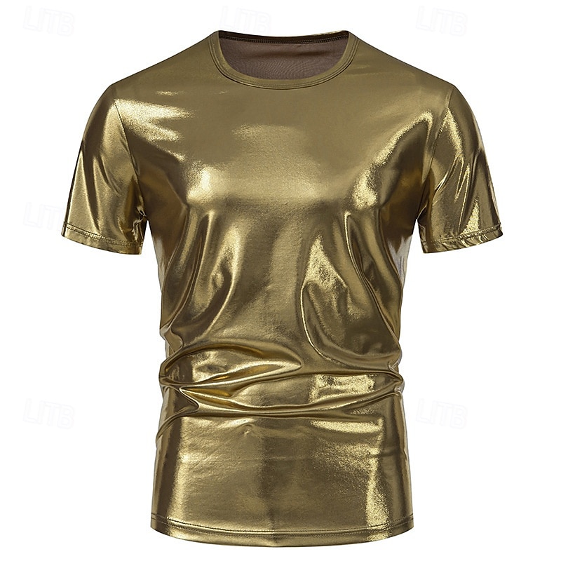 Men's Tee Short Sleeve Shirt Tee Top Short Sleeve Crew Neck Spring & Fall Plain Fashion Designer Sexy Vacation Street Going out Silver Green Red Top Tee for Men 2025 - $21.99 –P7
