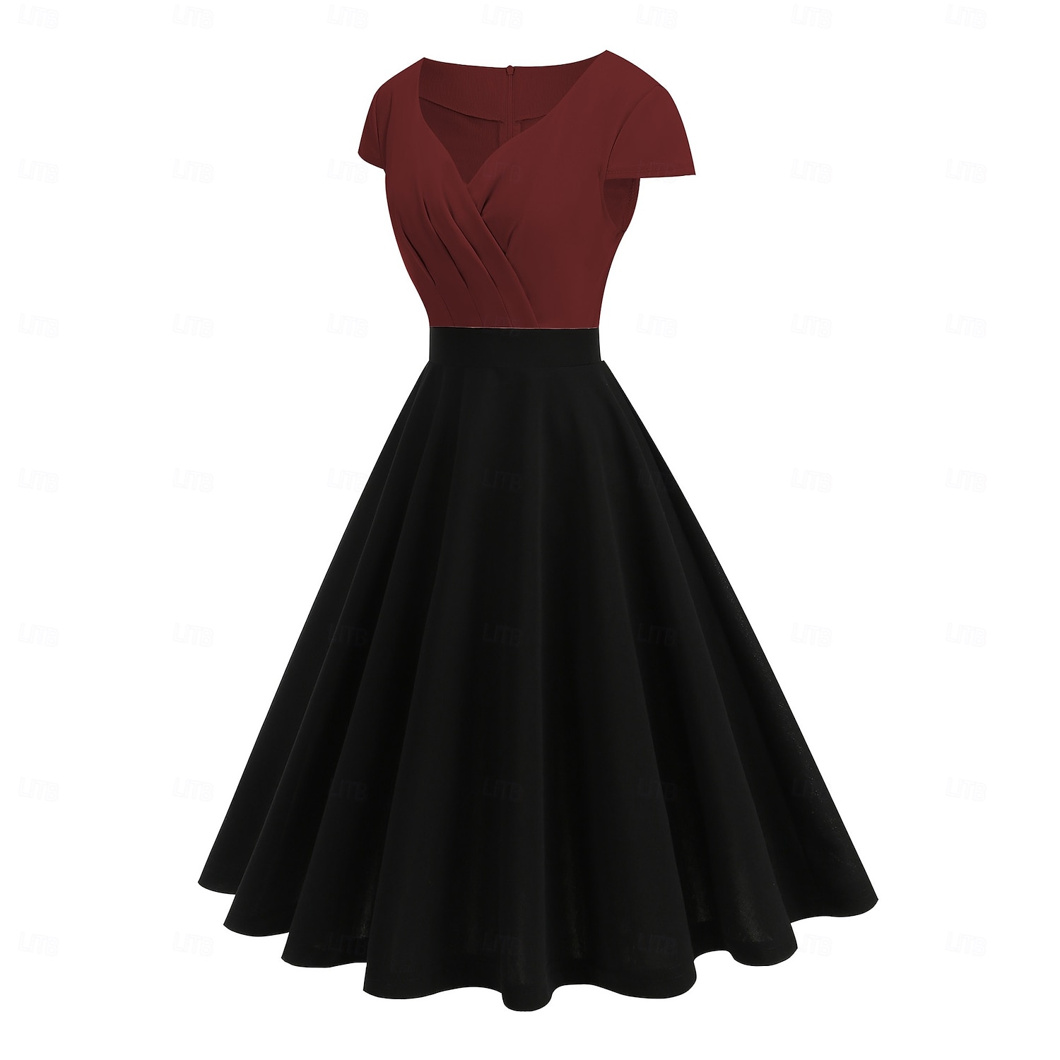 Elegant 1950 Rochie de epoca Lungime Genunchi Rochii Rochie A-Line Rochie de ceai Linia -A Pentru femei Crăciun Carnaval An Nou Venire Acasă Casul / Zilnic Petrecerea Burlăcițelor Adulți Rochii de 2025 - $29.99 –P14