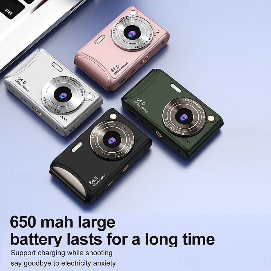 Auto Focus 64MP 4K Face Detection 2.4-inch 18X Zoom 650mah Rechargeable Battery Pocket Cinema Digital Compact Video Cameras 2025 - $76.99 –P12