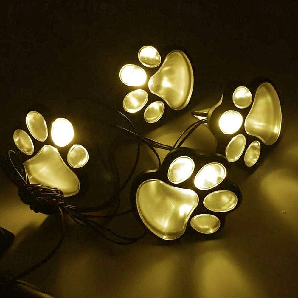 Lámpara solar para exteriores con forma de pata de perro: lámpara de jardín con forma de animal resistente al agua para caminos, pasarelas, patios, césped y decoración de parques 2025 - $22.99 –P6