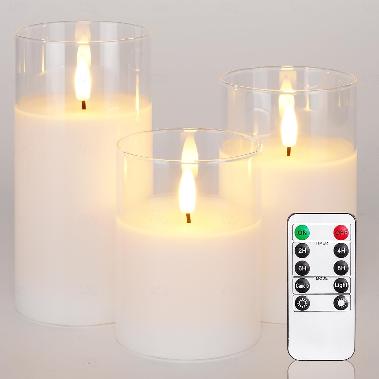 3 pezzi di luci di candela a LED senza fiamma con telecomando - a batteria, bianco caldo, natale, matrimonio &decorazioni per feste del 2025 a $27.99 –P3