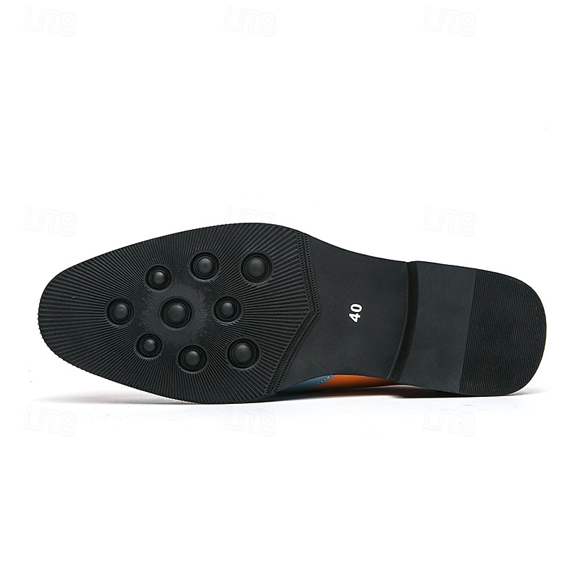 flerfärgade lapptäckta slip-on klänningskor för män – djärva vintageinspirerade loafers för fester, scenframträdanden och modeevenemang 2026 - $46.99 –P6