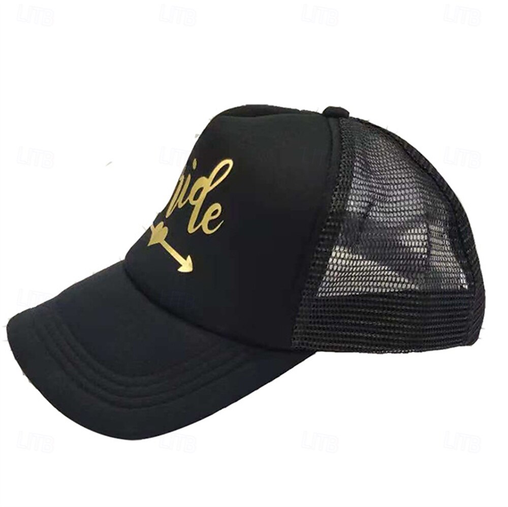 Chic BRIDE Print Baseball Cap for Women - Adjustable, Sun-Protective Mesh Trucker Hat with Breathable Design - Perfect for Spring & Summer Outings 2025 - $10.99 –P4