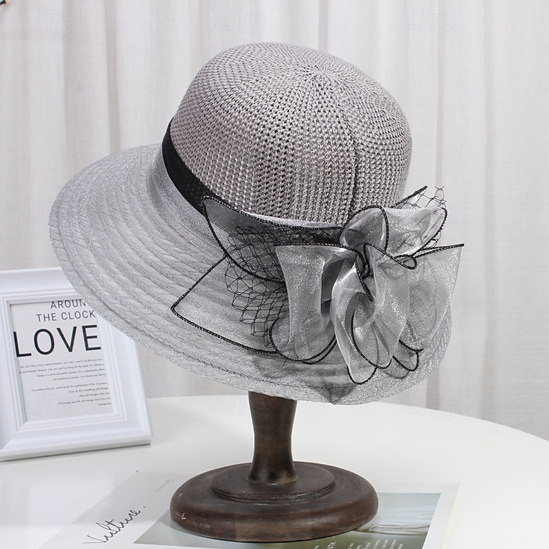 Women Organza Kentucky Derby Hat Fascinators Bucket Bowler Hat for Tea Party Bridal Wedding Church Dress Hat Sun Cap 2026 - $14.99 –P7