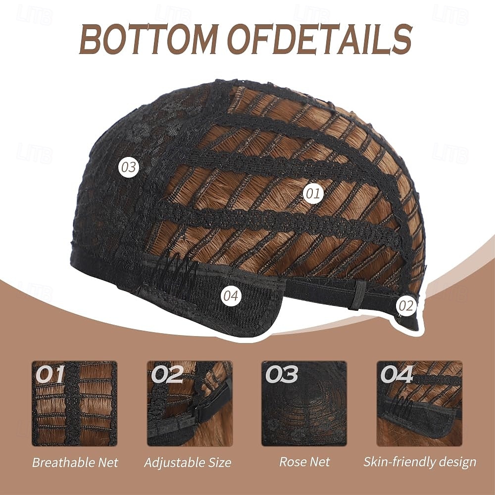 Wavy Curly Bob Wigs for Womn, Women'S Charming Chocolate Brown Wigs Shoulder Medium Length Wigs with Bangs for Daily Cosplay Party Use 2025 - $29.99 –P5